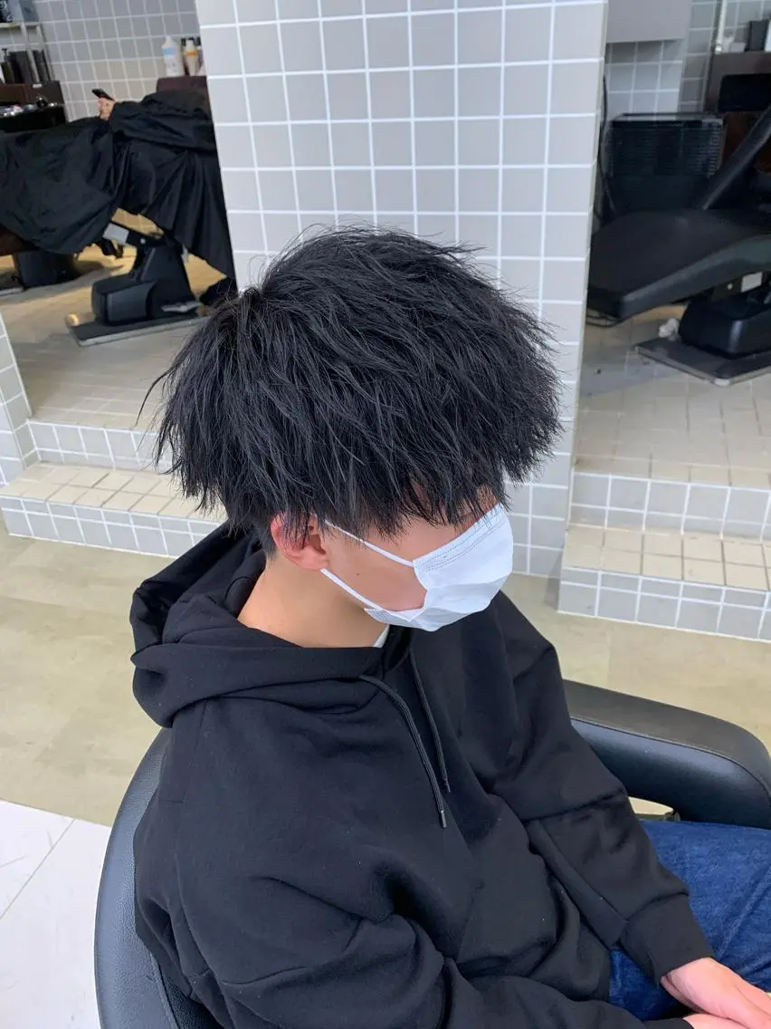 ショート カラー パーマ メンズ メンズパーマ特化 TAIGAのヘアスタイル