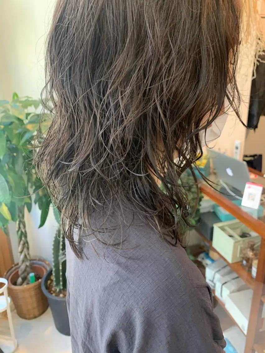 セミロング アッシュ 名駅🦢大人艶カラー 🪽カミヤアカネのヘアスタイル