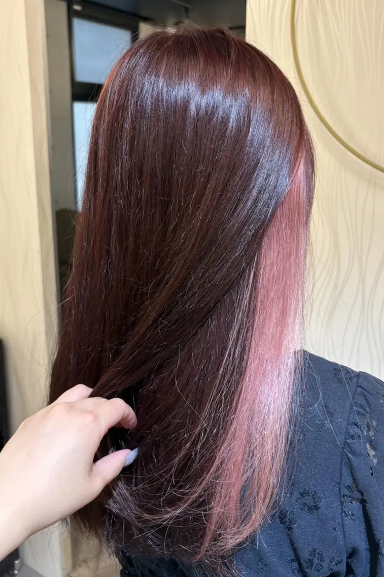 カラー ロング ブリーチ ヘアカラー トリートメント ルミエール ブリーチ/ハイトーンのヘアスタイル