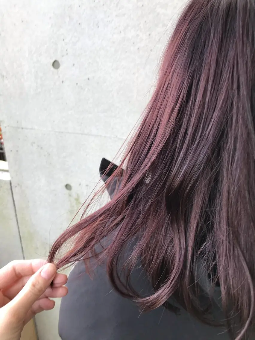 セミロング カラー ヘアアレンジ イルミナカラー ピンクカラー バイオレットカラー Satsuki ✂︎♡のヘアスタイル