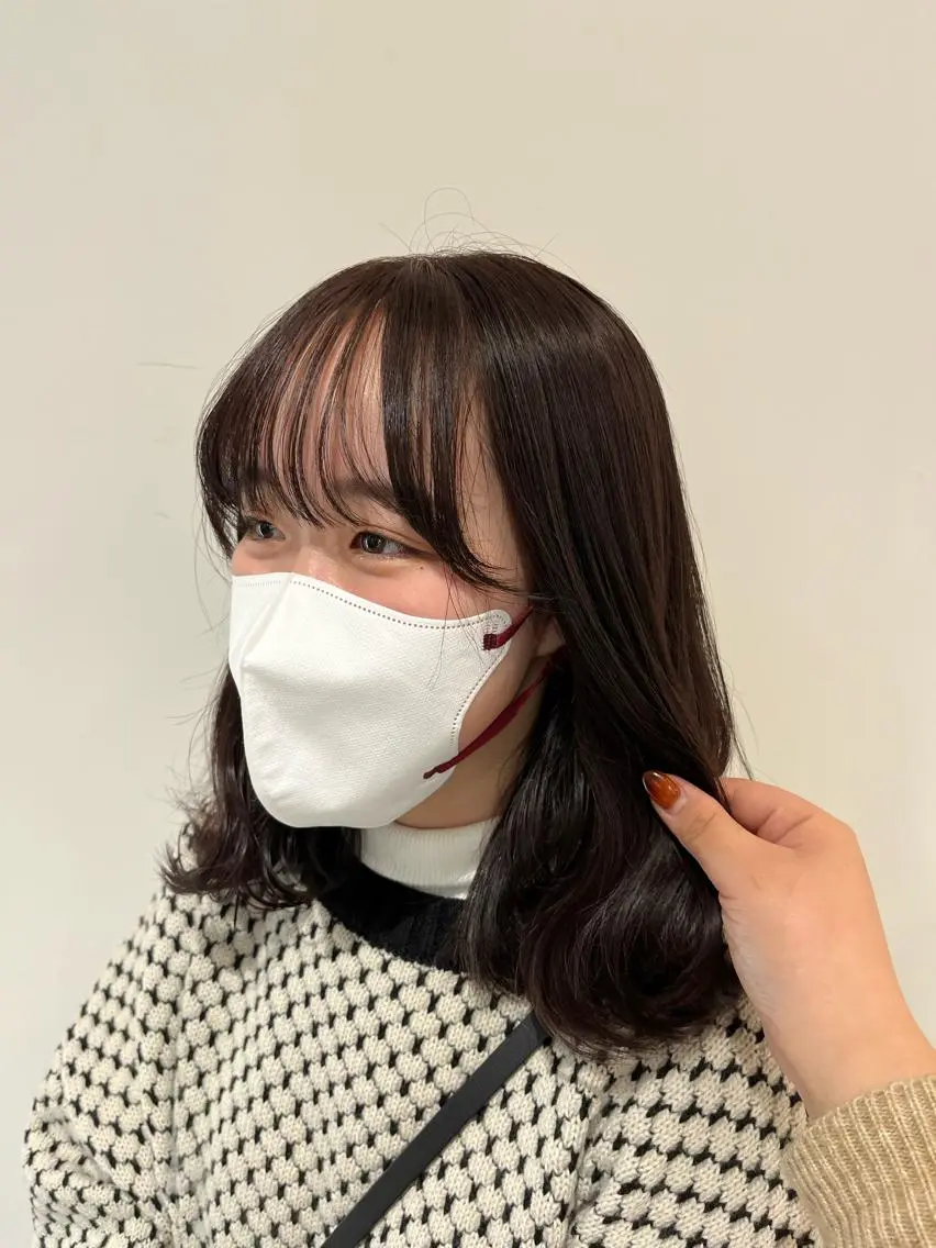 ミディアム ミディアムパーマ 西崎 満里奈のヘアスタイル