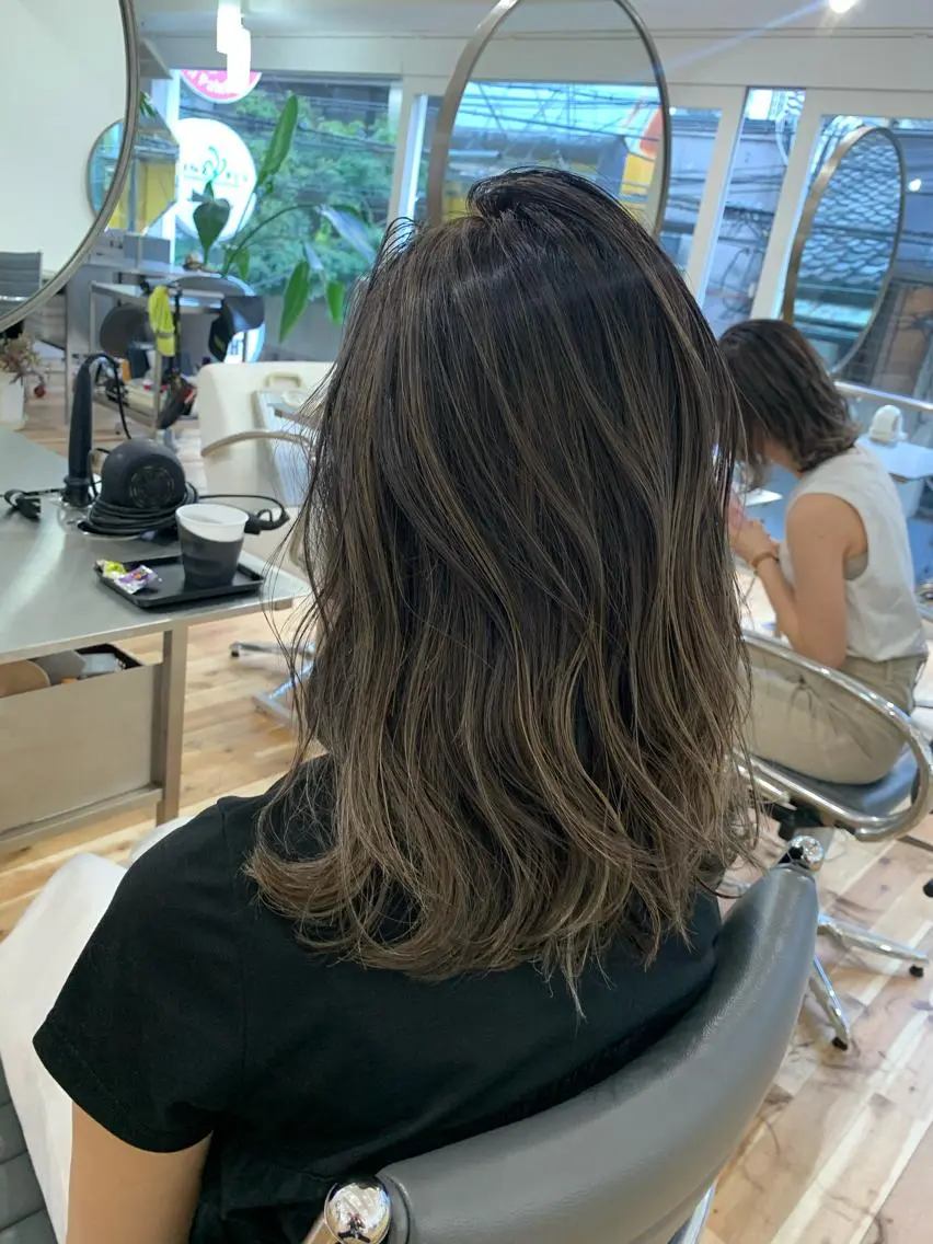 セミロング カラー Reb_keiji 👑小倉圭司のヘアスタイル