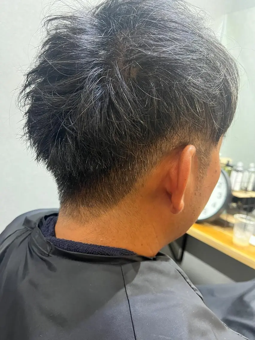 ショート メンズ メンズパーマ ケアカラー ピンクブラウン 外国人風カラー ショートヘア 久木原 ゆりのヘアスタイル