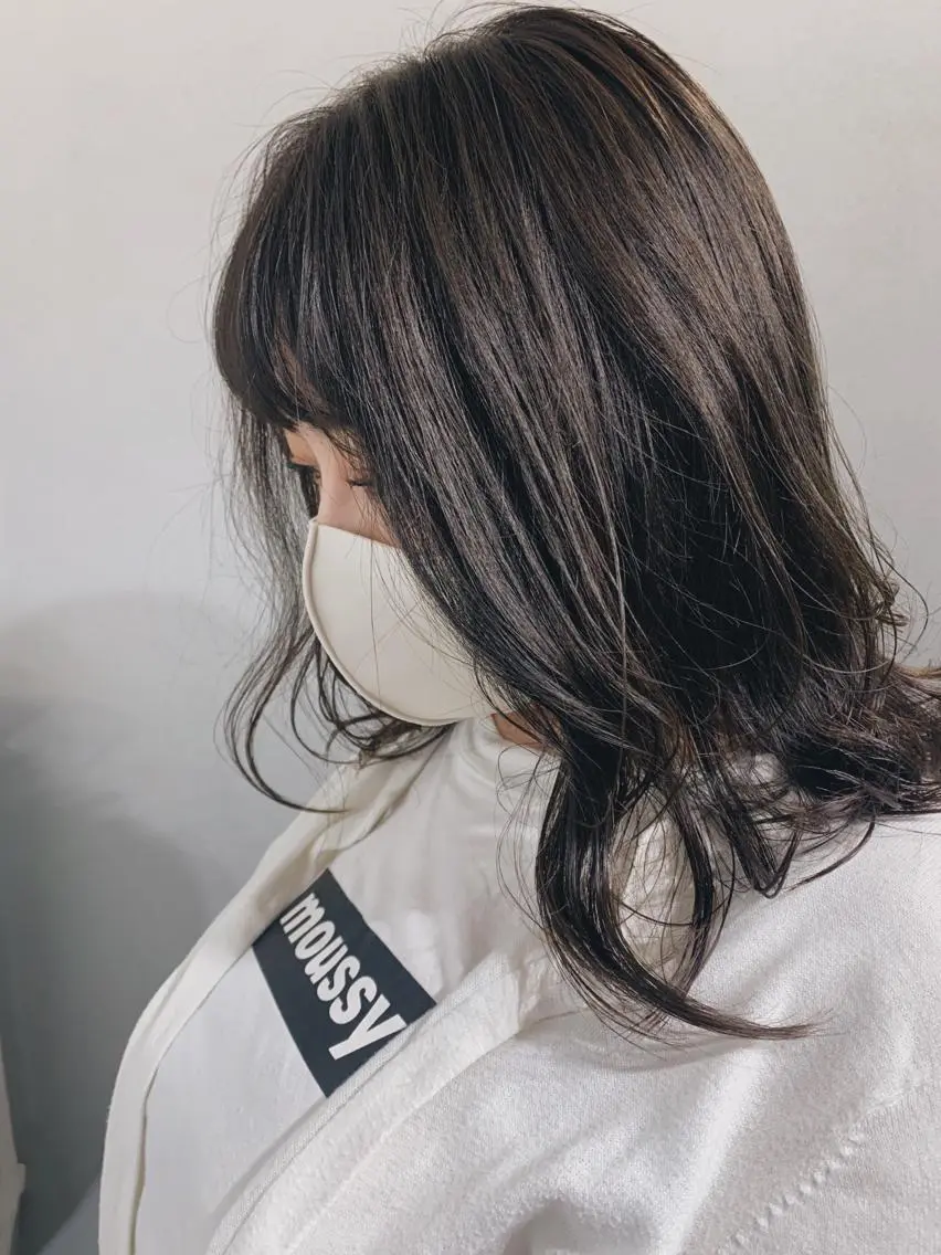 セミロング パーマ ボブパーマコテ巻き風 パーマNo1深江秀平のヘアスタイル