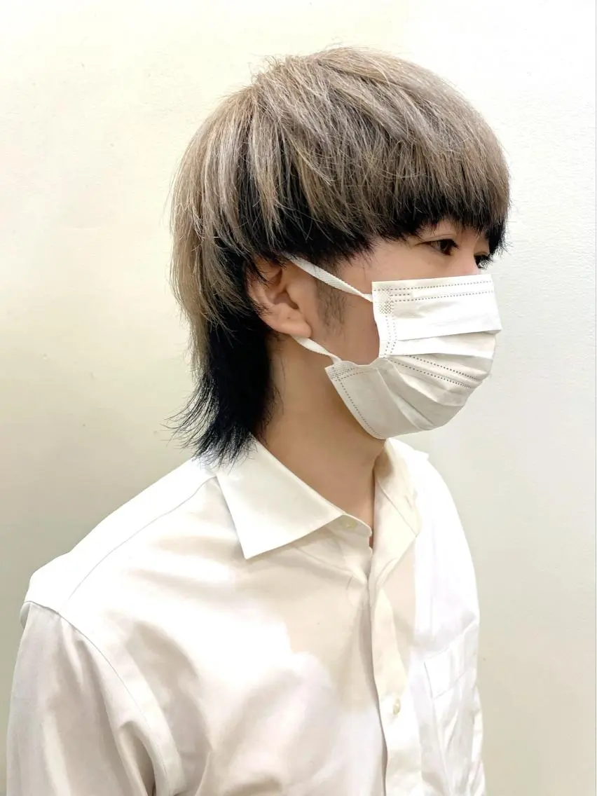 ショート カラー ヘアアレンジ メンズ メンズウルフカット ウルフカット カット ヘアカラー トリートメント ヘッドスパ ヘアセット 〽️magico/ ウルフDaiki〽️のヘアスタイル