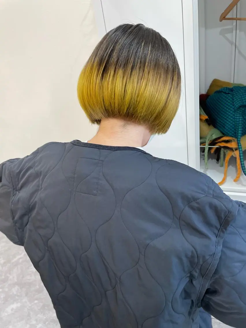 ショート ショートボブ 韓国風カラー ボブ ハイライト 髪質改善 hair terra ce M奈良店のヘアスタイル