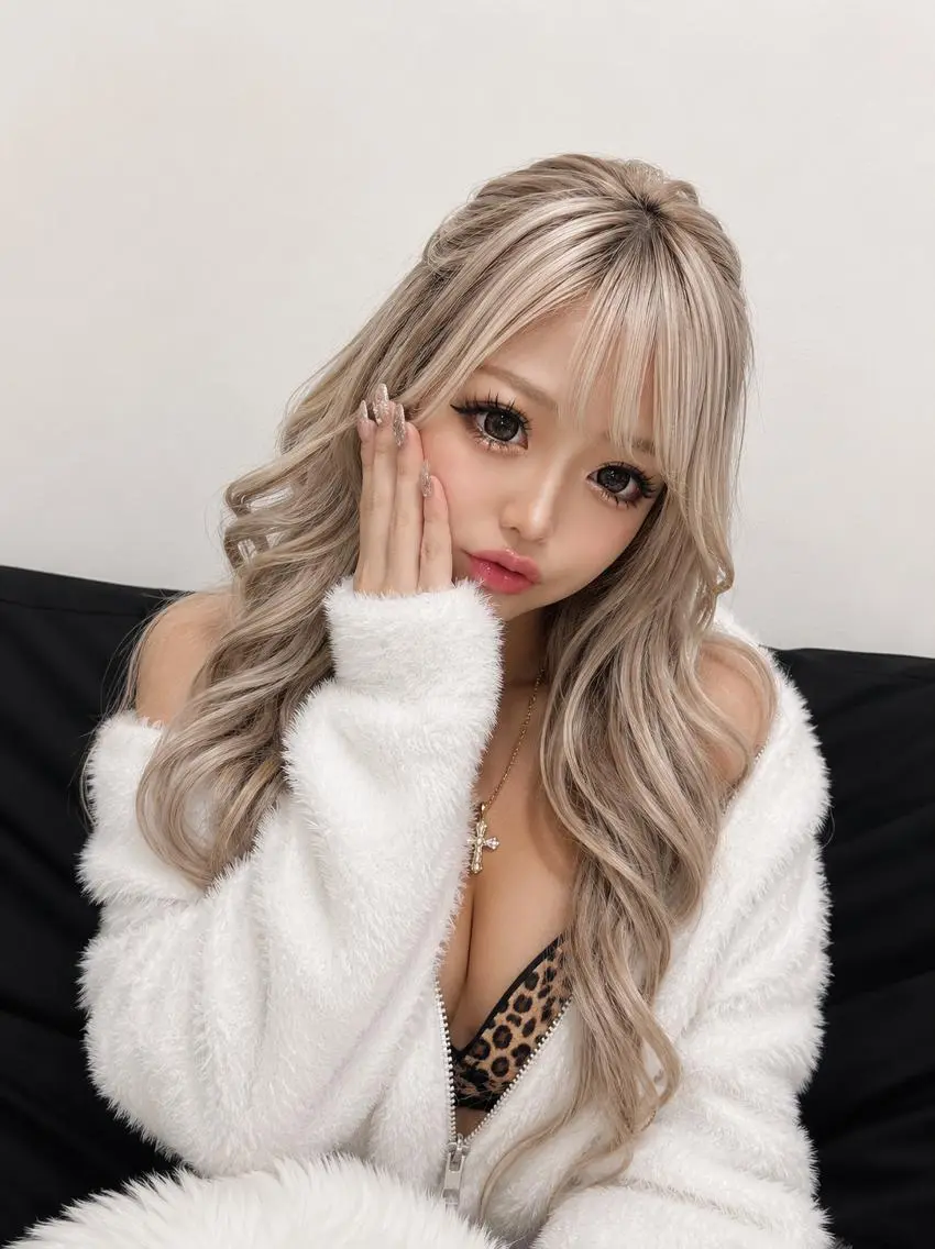 カラー ロング カラー ×シールエクステのヘアスタイル