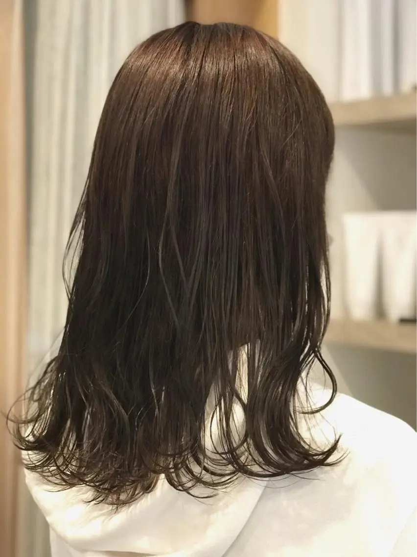 ミディアム カラー ブラウンカラー 由比藤理子 ブリーチカラー🌈のヘアスタイル