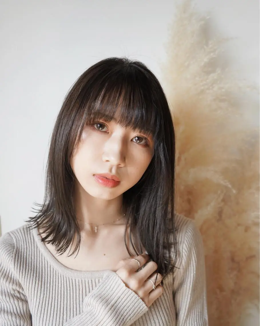 セミロング カラー 透明感カラー 浅野 ダイジロウのヘアスタイル