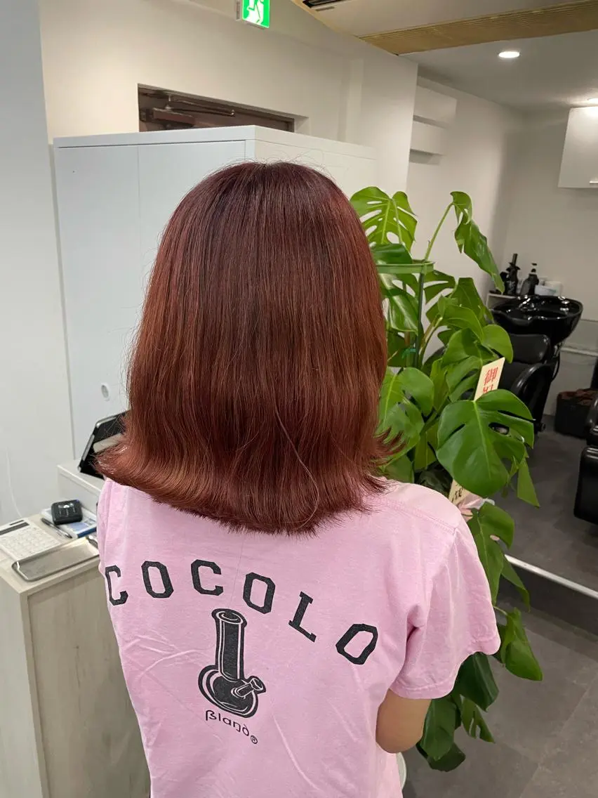 セミロング ヘアカラー ♡透明感/艶カラー/ M a I ♡のヘアスタイル