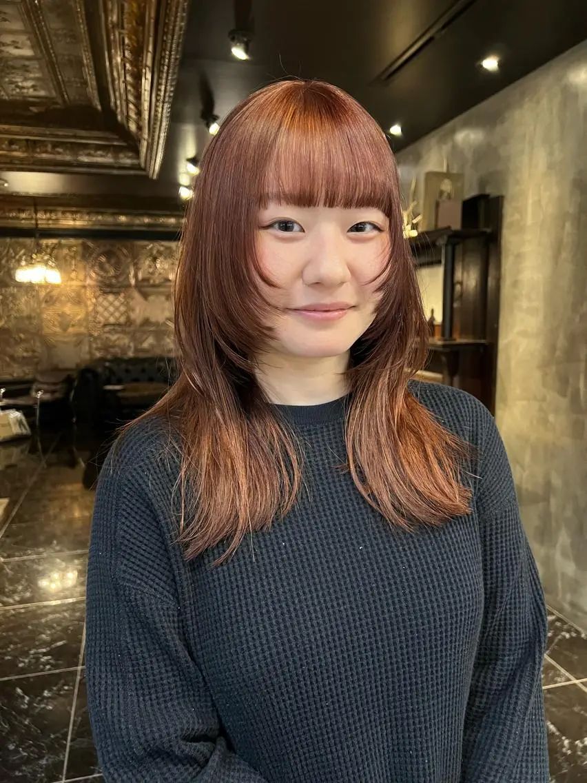 ロング カラー カット ヘアカラー 圧倒的デザイン力 店長🎨RENAのヘアスタイル