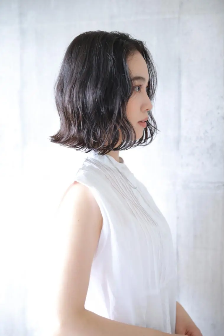 ショート 切りっぱなしボブ ボブ 𓂃megu‪𓂃 森野めぐみのヘアスタイル