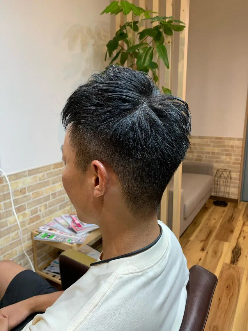 ショート ヘアアレンジ メンズ カット ヘアーハウス テンプラードのヘアスタイル
