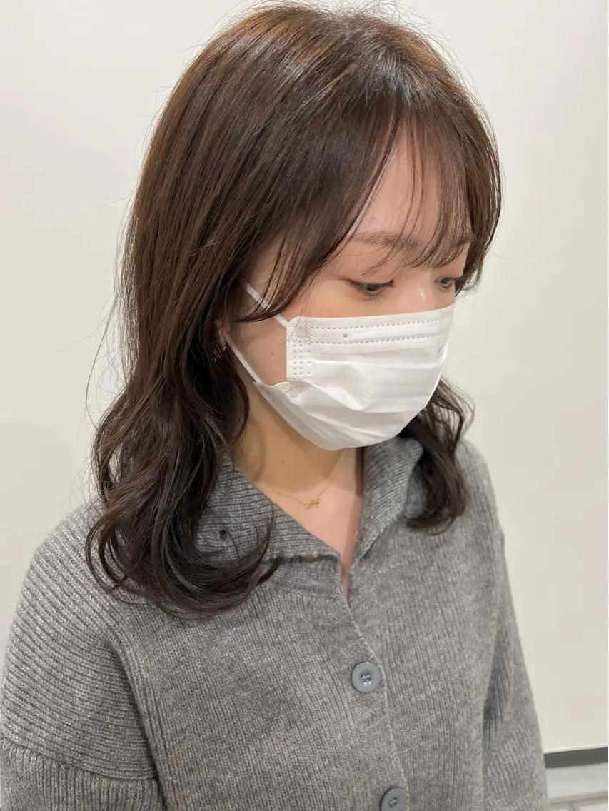 セミロング カラー ヘアアレンジ カット ヘアカラー トリートメント IVY villa Suzu.のヘアスタイル