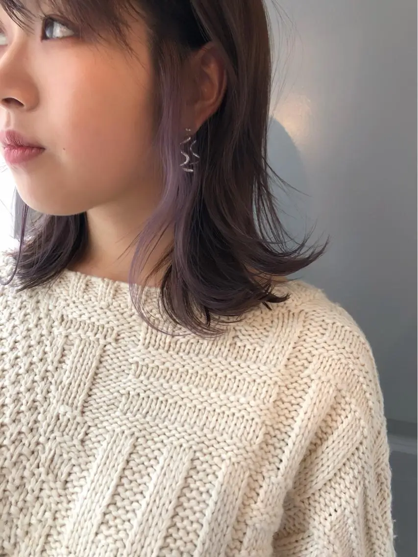 ミディアム カラー ブリーチ Pia ツボイ ケイタのヘアスタイル