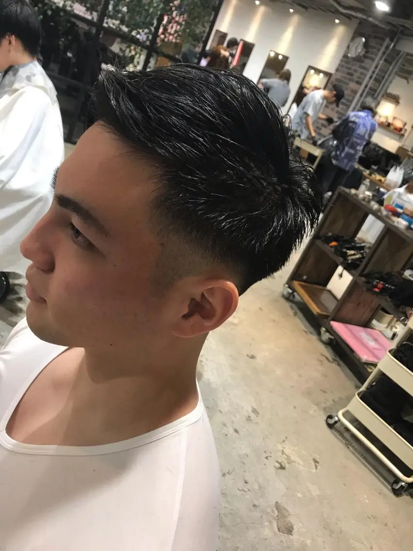 ショート カラー パーマ メンズ キッズ フェードカット Forest. -髪質改善-のヘアスタイル