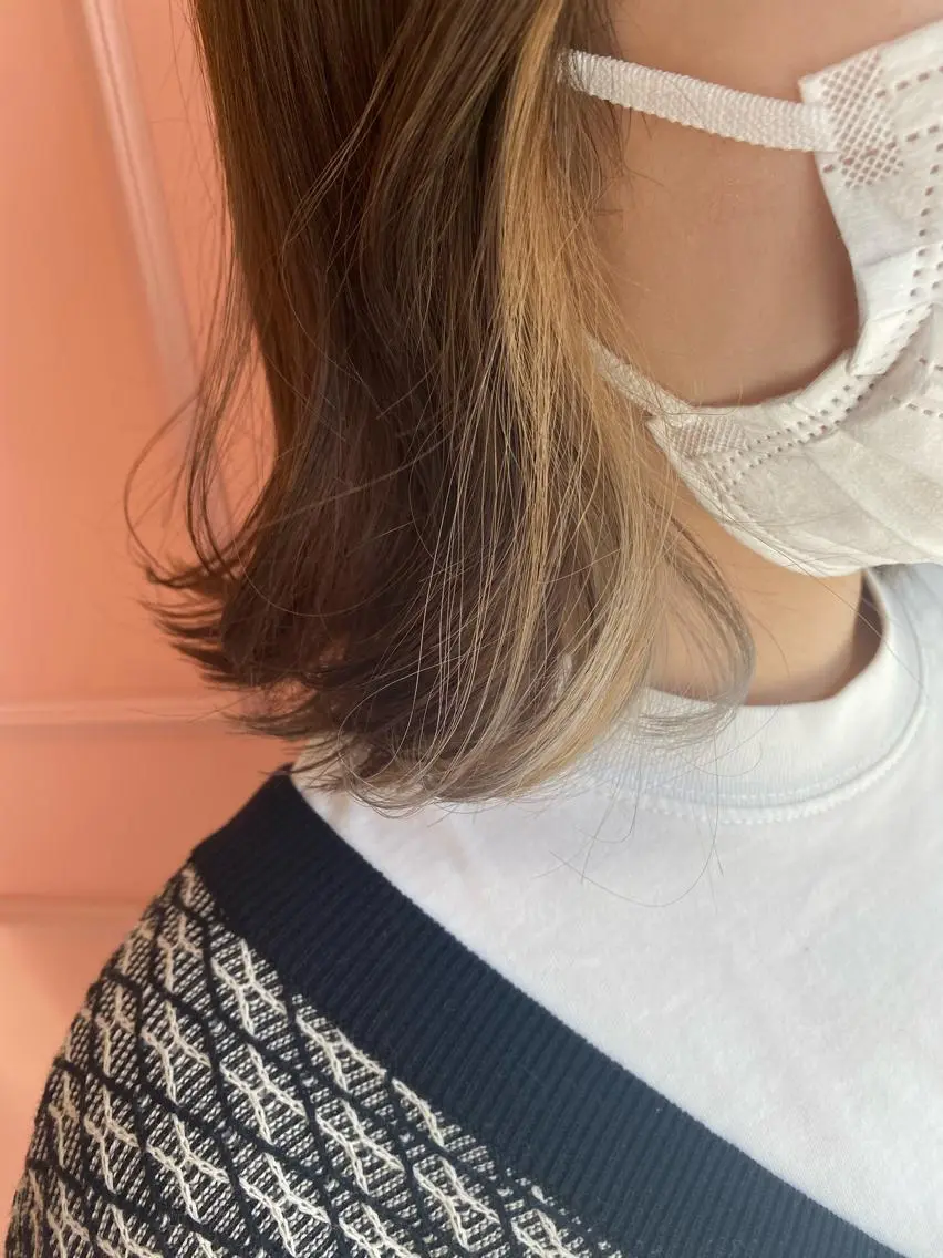 カラー ヘアカラー 梛木 唯のヘアスタイル