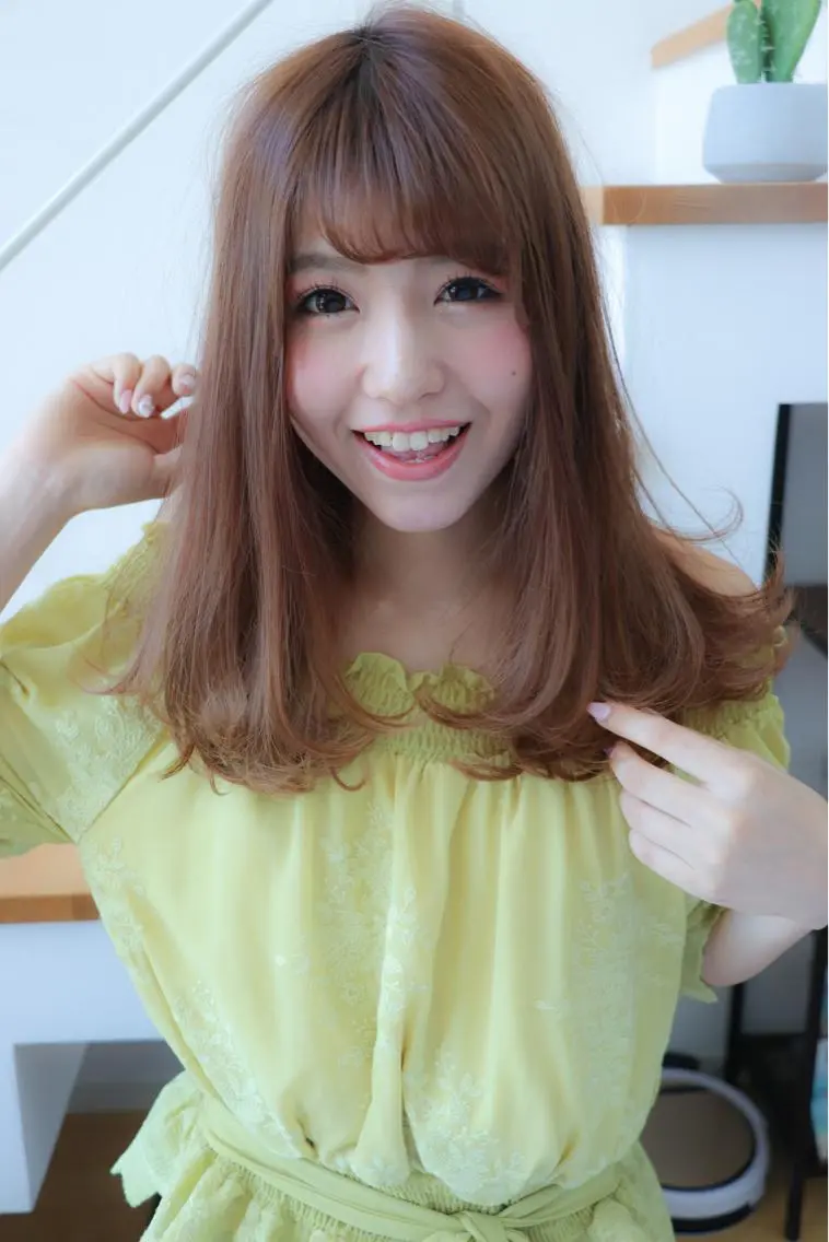 ミディアム カット ヘアカラー トリートメント 代表山口ひな 髪質改善のプロのヘアスタイル