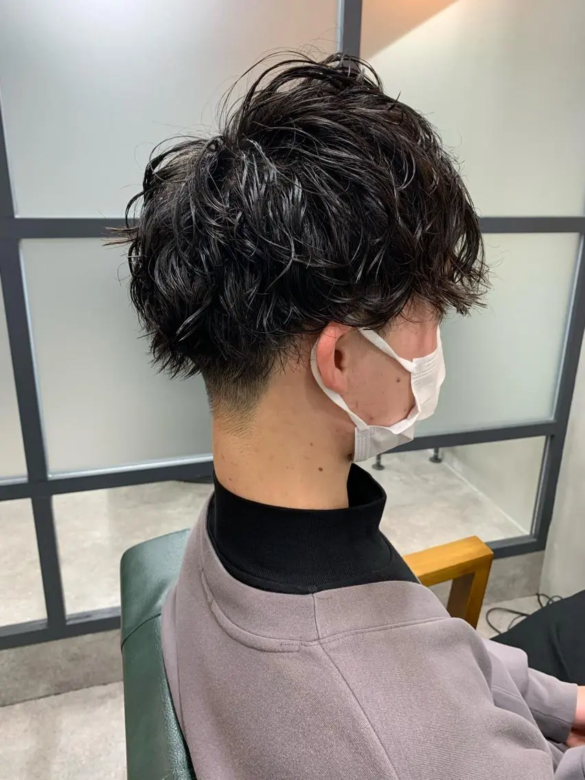 ショート パーマ メンズ カット パーマ 【S.BROOM】 店長　西川徹のヘアスタイル