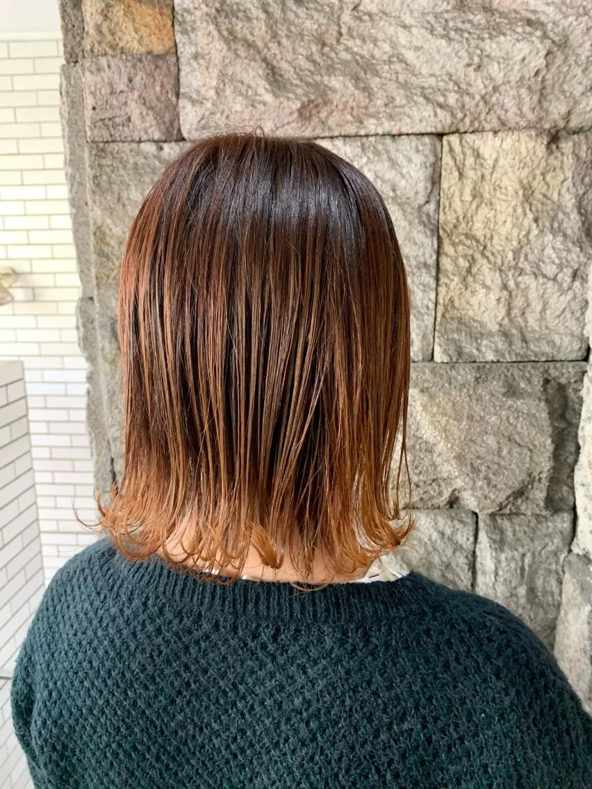 ミディアム カラー 蓮見友里 PiSTA／portのヘアスタイル