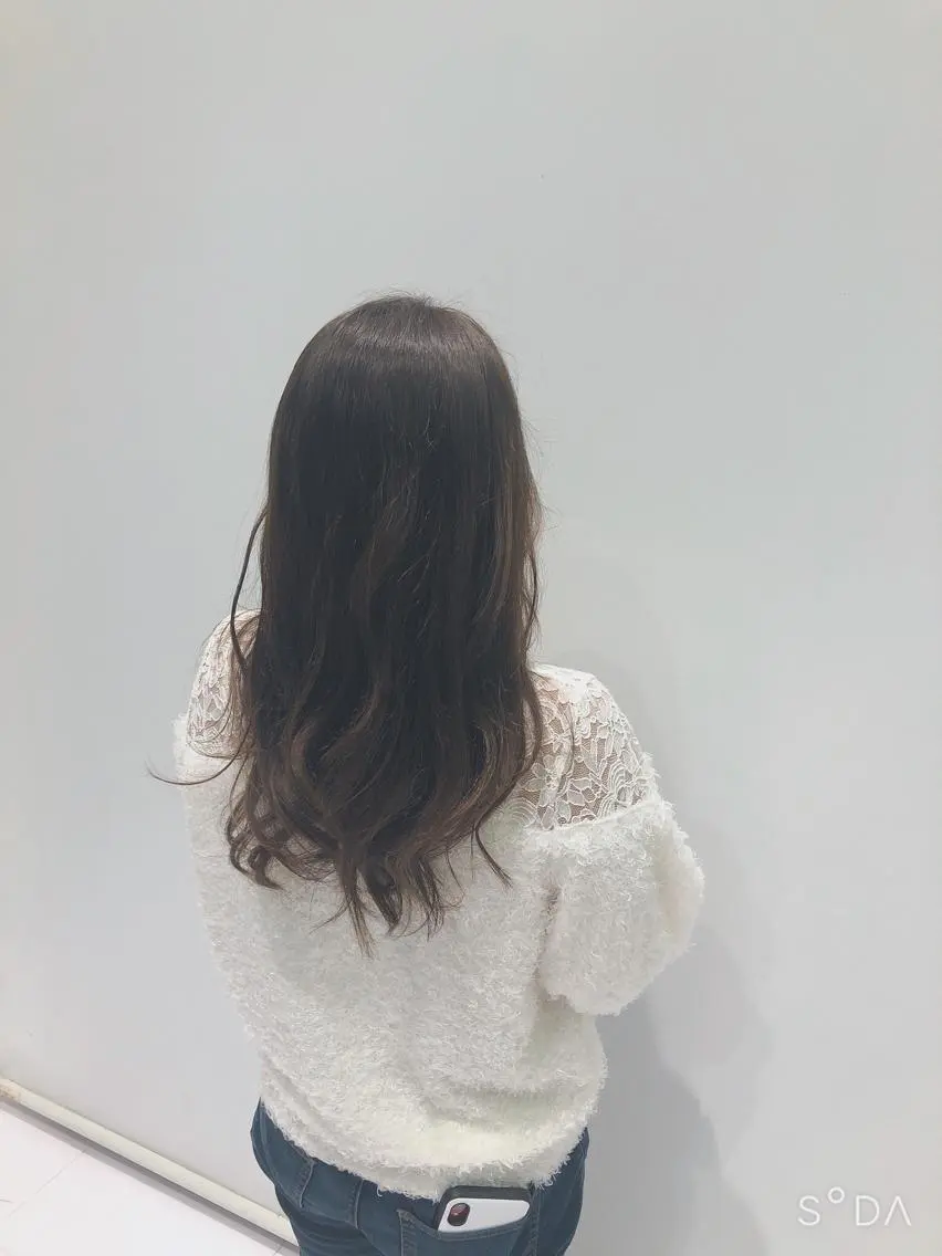 セミロング カラー アッシュ 福井 なつきのヘアスタイル