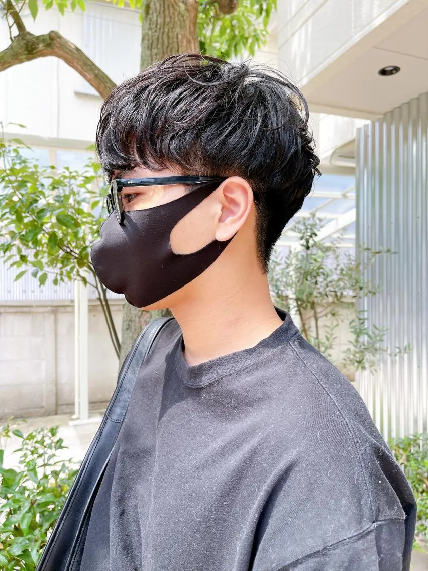 ショート パーマ メンズ マッシュ メンズパーマ ショートヘア カット ヘアカラー パーマ 縮毛矯正 トリートメント メンズパーマ タカキリョウのヘアスタイル