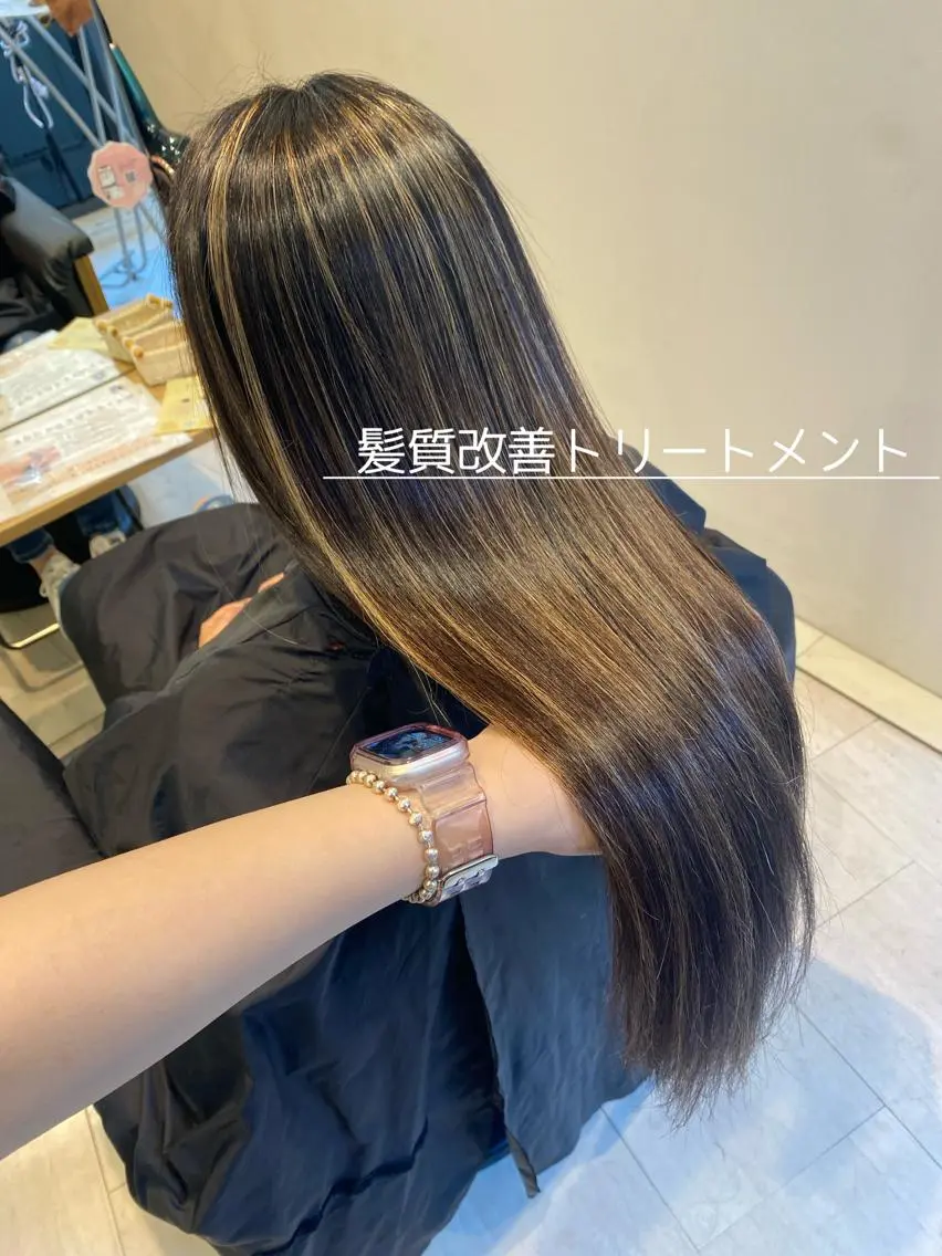 ロング 髪質改善 トリートメント 小林 夢羽のヘアスタイル