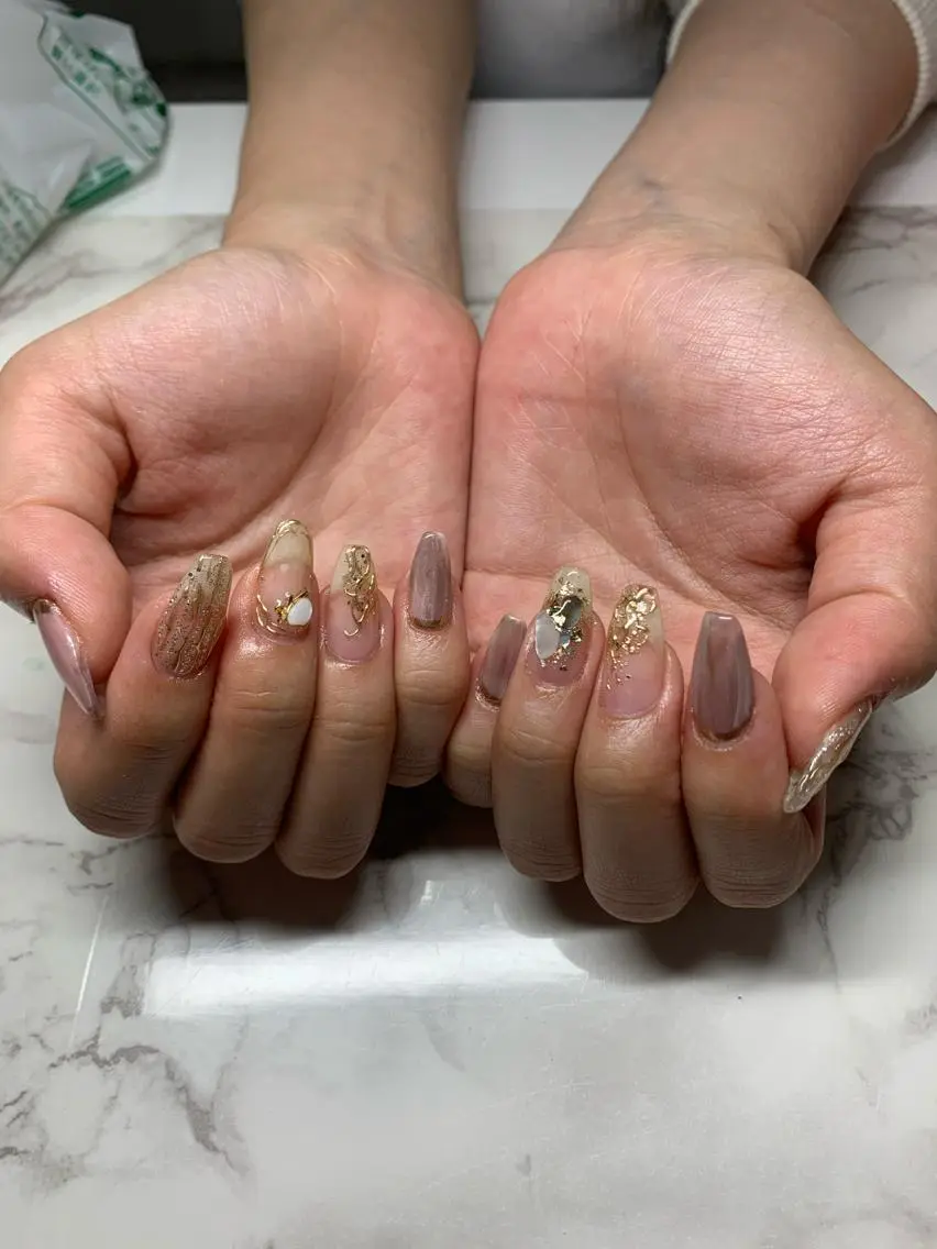 ネイル 持ち込み ニュアンスネイル Nail Salon Momoのネイルデザイン