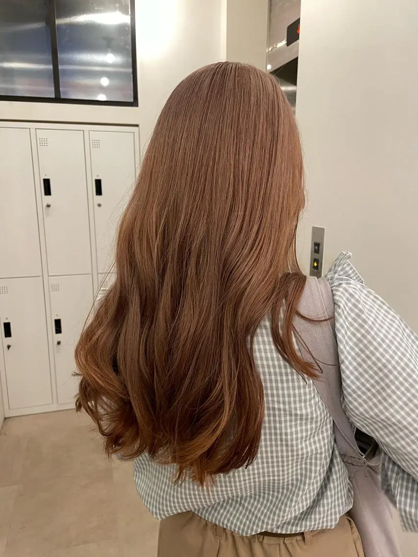 ロング カラー カット ヘアカラー 💘韓国レイヤー上 品カラーruru💘のヘアスタイル