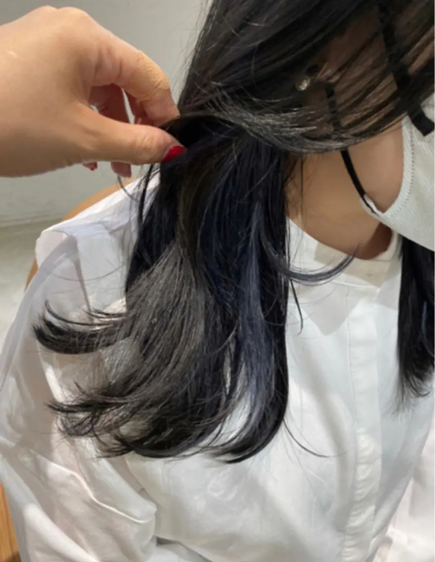 ロング カラー 似合わせレイヤー 阿波座/ふじむらのヘアスタイル