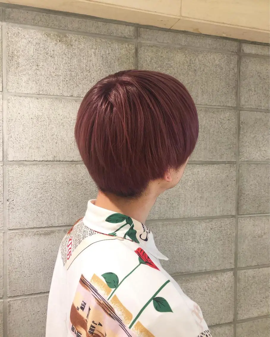 ショート カラー ブリーチ ピンクカラー カット ヘアカラー トリートメント ボブ/ミニボブ/ 立河今日子のヘアスタイル