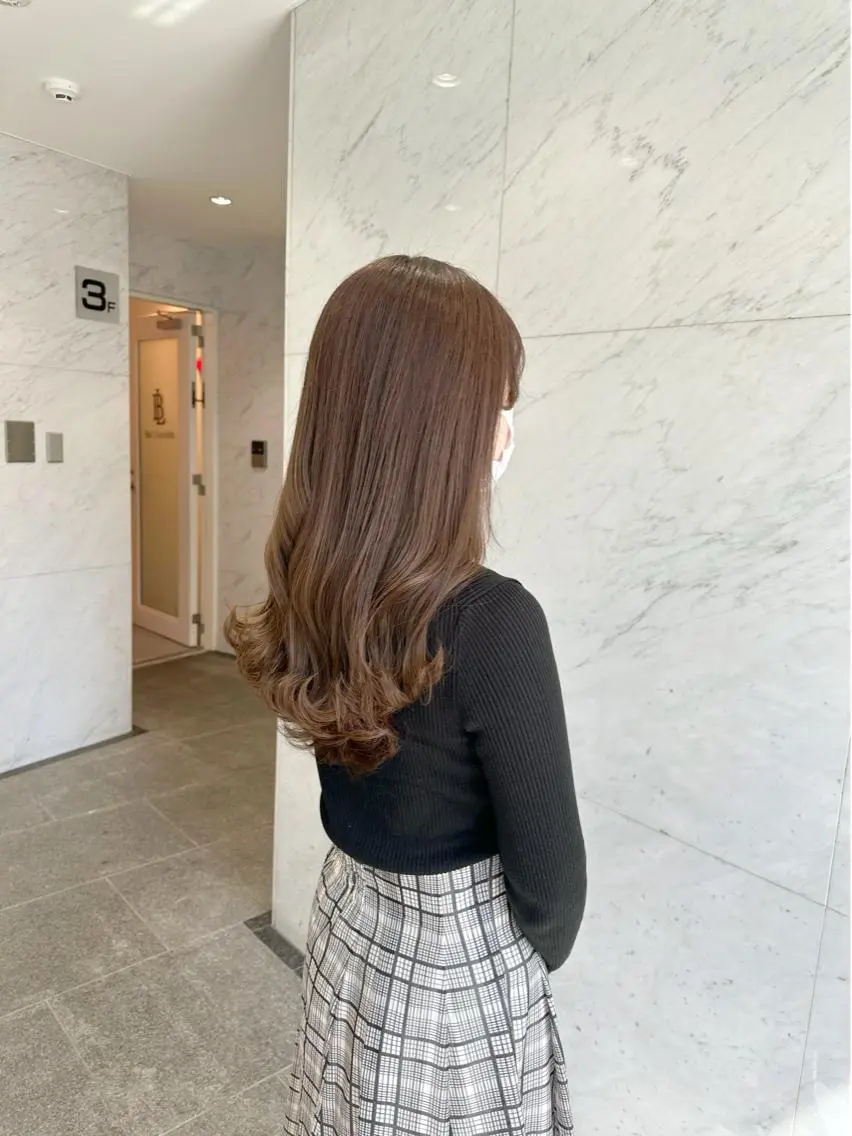 ロング カラー カット ヘアカラー トリートメント 古田 昂也のヘアスタイル