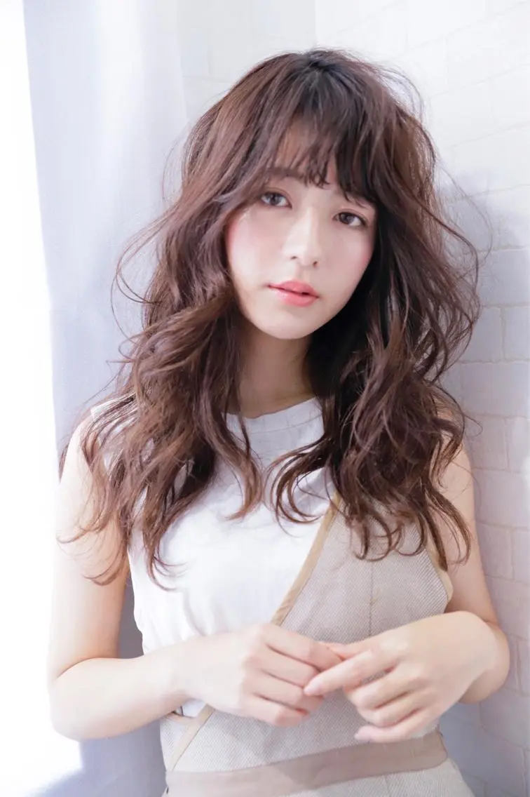 ロング カラー パーマ カット ヘアカラー 神野 雅樹のヘアスタイル