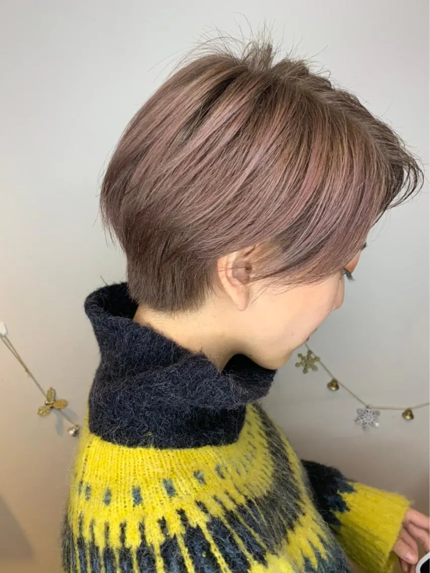 ショート カラー 韓国風・ブリーチなし ・あり後藤 一斗店長のヘアスタイル