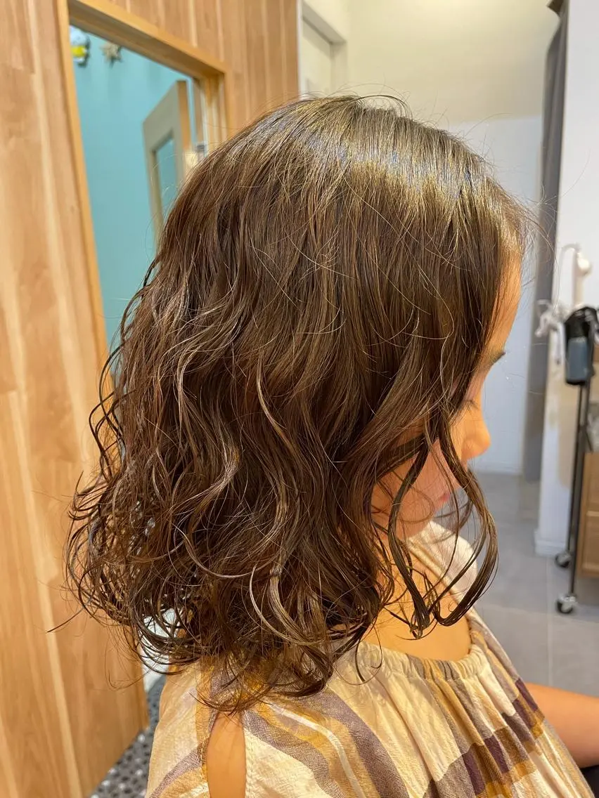 ミディアム パーマ ミディアムパーマ kuschel モリオカのヘアスタイル