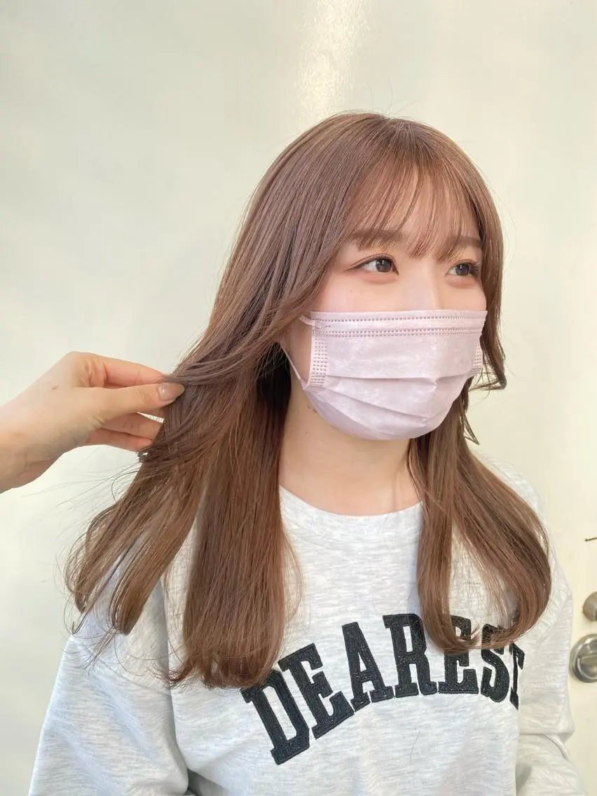 セミロング カラー 韓国レイヤーカット/ 顔周りカットtamaのヘアスタイル