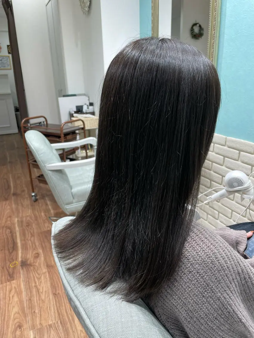 セミロング 髪質改善 トリートメント 酸熱トリートメント 渡辺 広宣のヘアスタイル