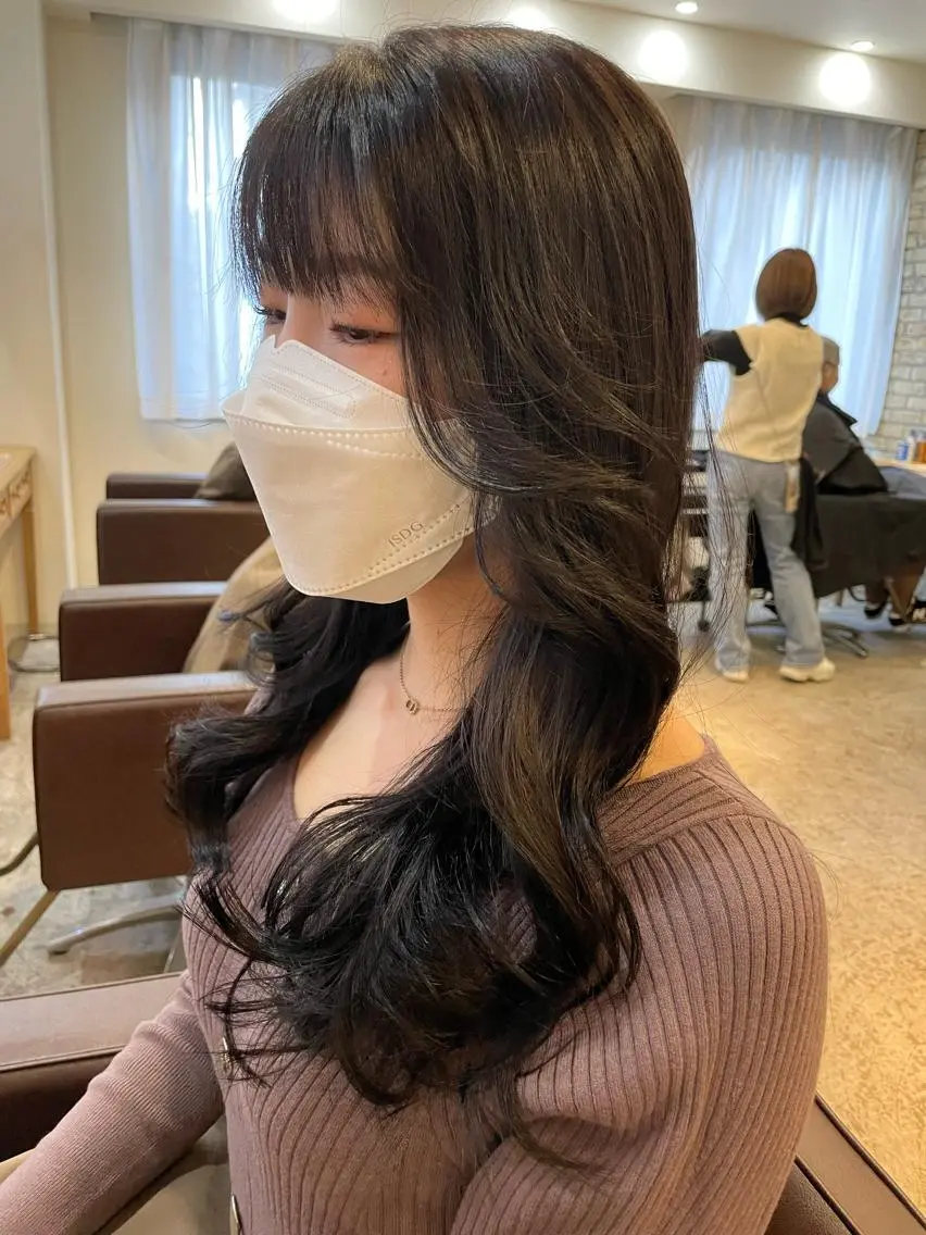 セミロング カラー ヘアアレンジ くびれヘア 韓国風ヘア カット ヘアカラー トリートメント 髪質改善特化 🫧松野力也のヘアスタイル