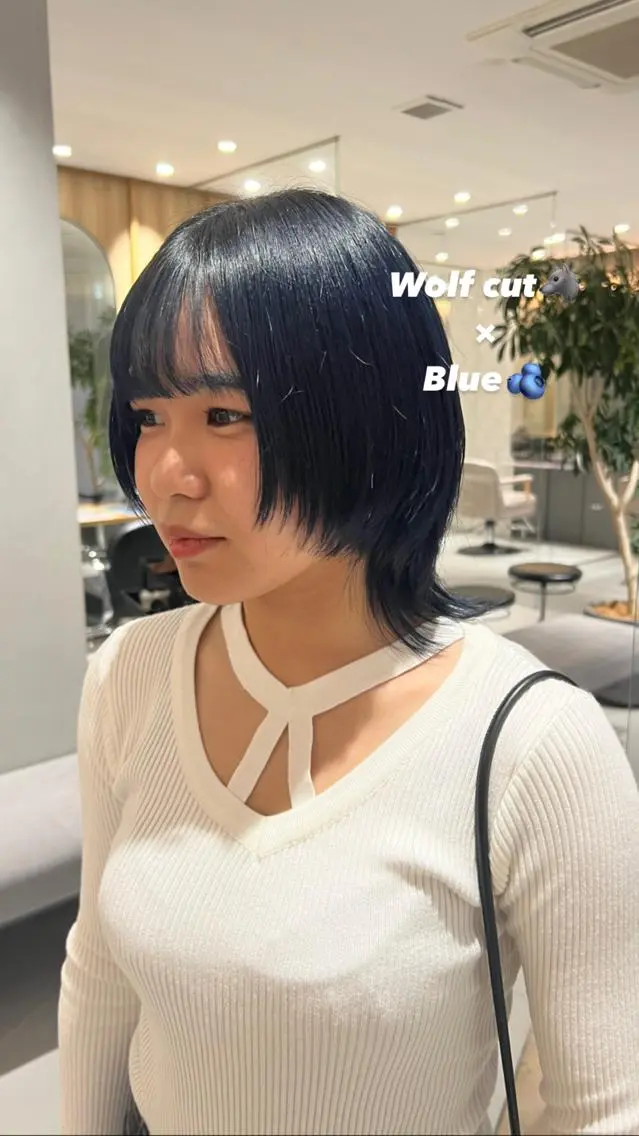 ミディアム カラー ブリーチ ウルフカット 🦄Rena 🦄のヘアスタイル