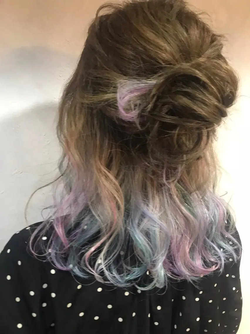 ミディアム カラー ヘアアレンジ 沖縄東京2拠点美容師 mamicoのヘアスタイル