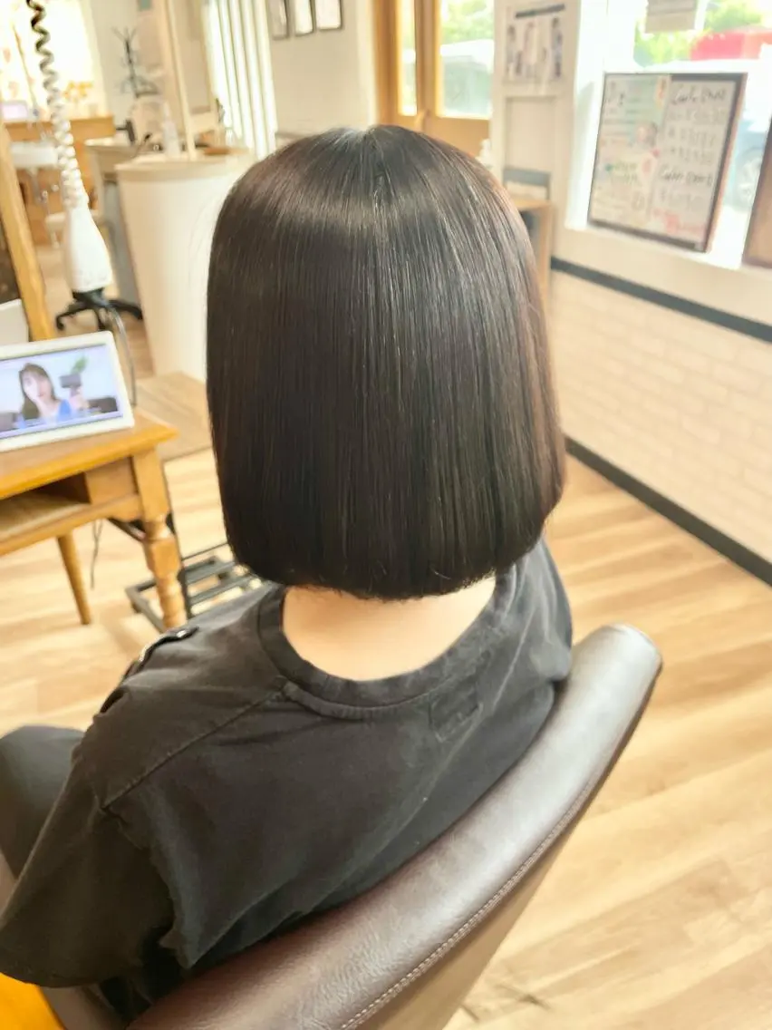 ミディアム 縮毛矯正 トリートメント 10/4〜産休菊池 栄里奈のヘアスタイル