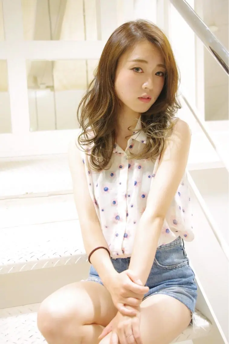 セミロング カラー 松田 光雄のヘアスタイル