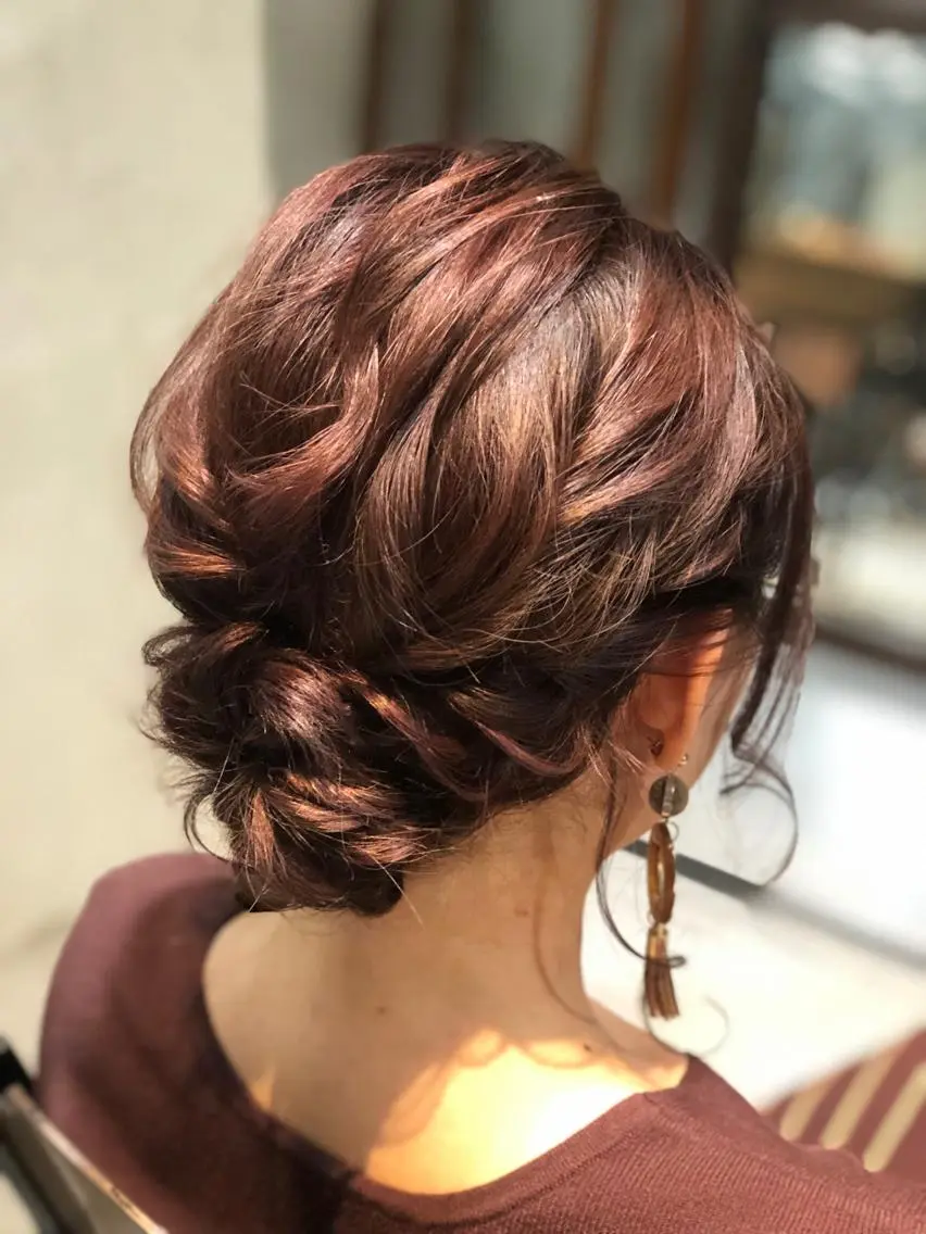 ミディアム カラー ヘアアレンジ TOKI /透明感/原宿のヘアスタイル