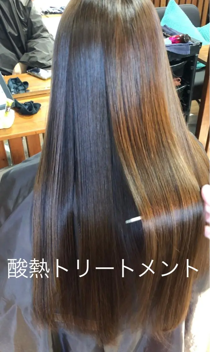 ロング カラー トリートメント 髪質改善×潤艶カラー ⭐️岡田崇彰のヘアスタイル