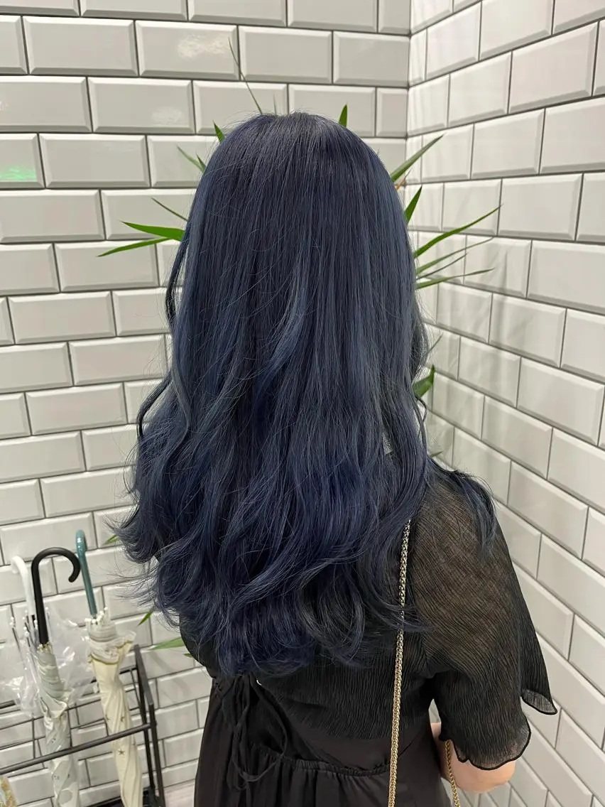 ロング カラー ヘアカラー トリートメント ヘッドスパ ヘアセット newi赤羽 HINATAのヘアスタイル