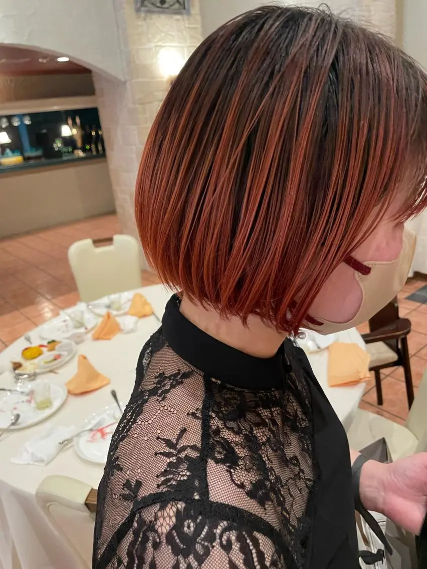 ショート カラー ヘアカラー トリートメント ハイトーンカラー🩵 耳ツボジュエリー👂のその他イメージ