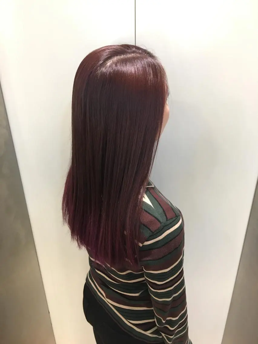 ロング カラー ラベンダーカラー 天野 利咲のヘアスタイル