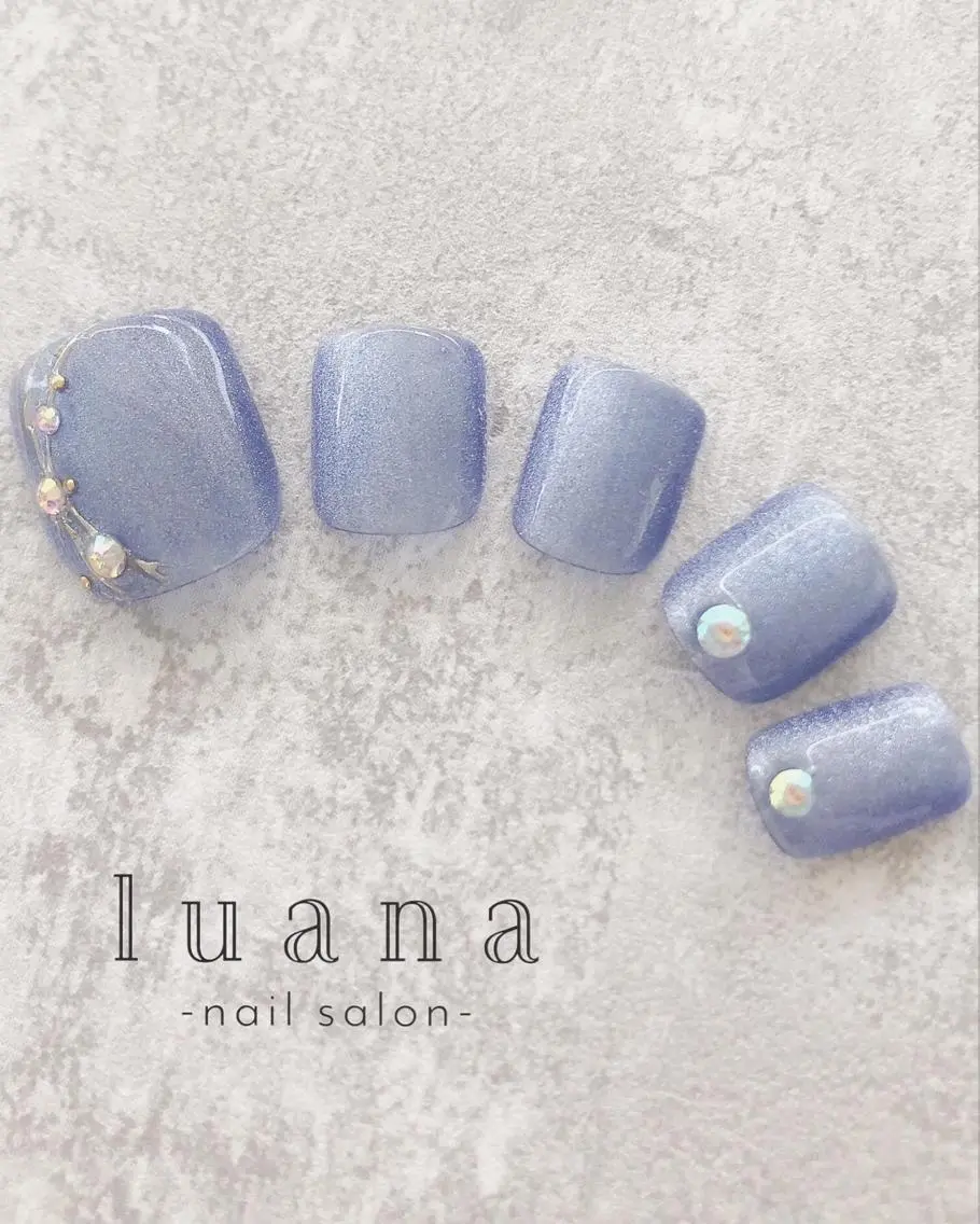 ネイル フットネイル ジェルネイル フットネイル luana ネイルサロンのネイルデザイン