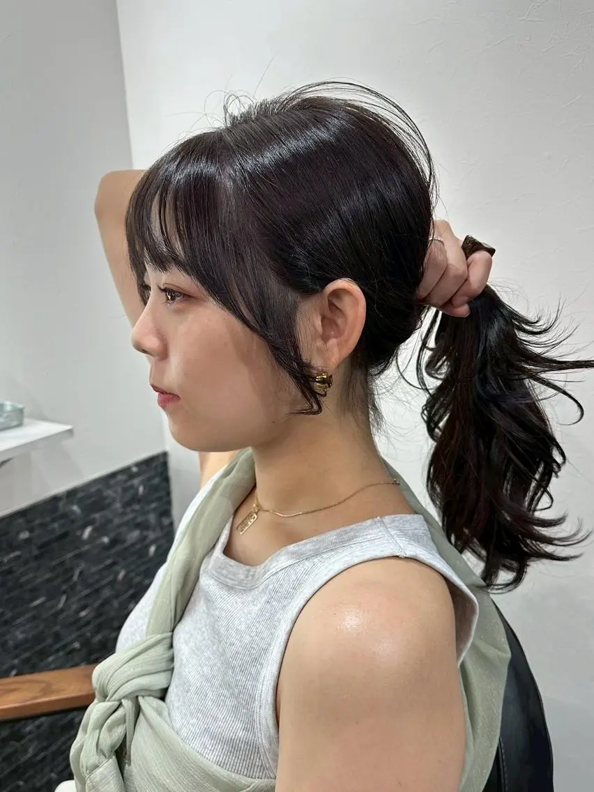 ロング カラー カット 髪質改善/美髪矯正 /高田馬場/Renのヘアスタイル