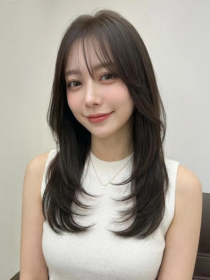 ロング カラー 髪質改善 縮毛矯正 トリートメント カット ヘアカラー トリートメント 倉谷 恭平のヘアスタイル